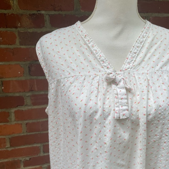 Vintage Nightgown Robe Set Grannycore Cottagecore Ditsy Strawberry Cotton Medium - Picture 5 of 9